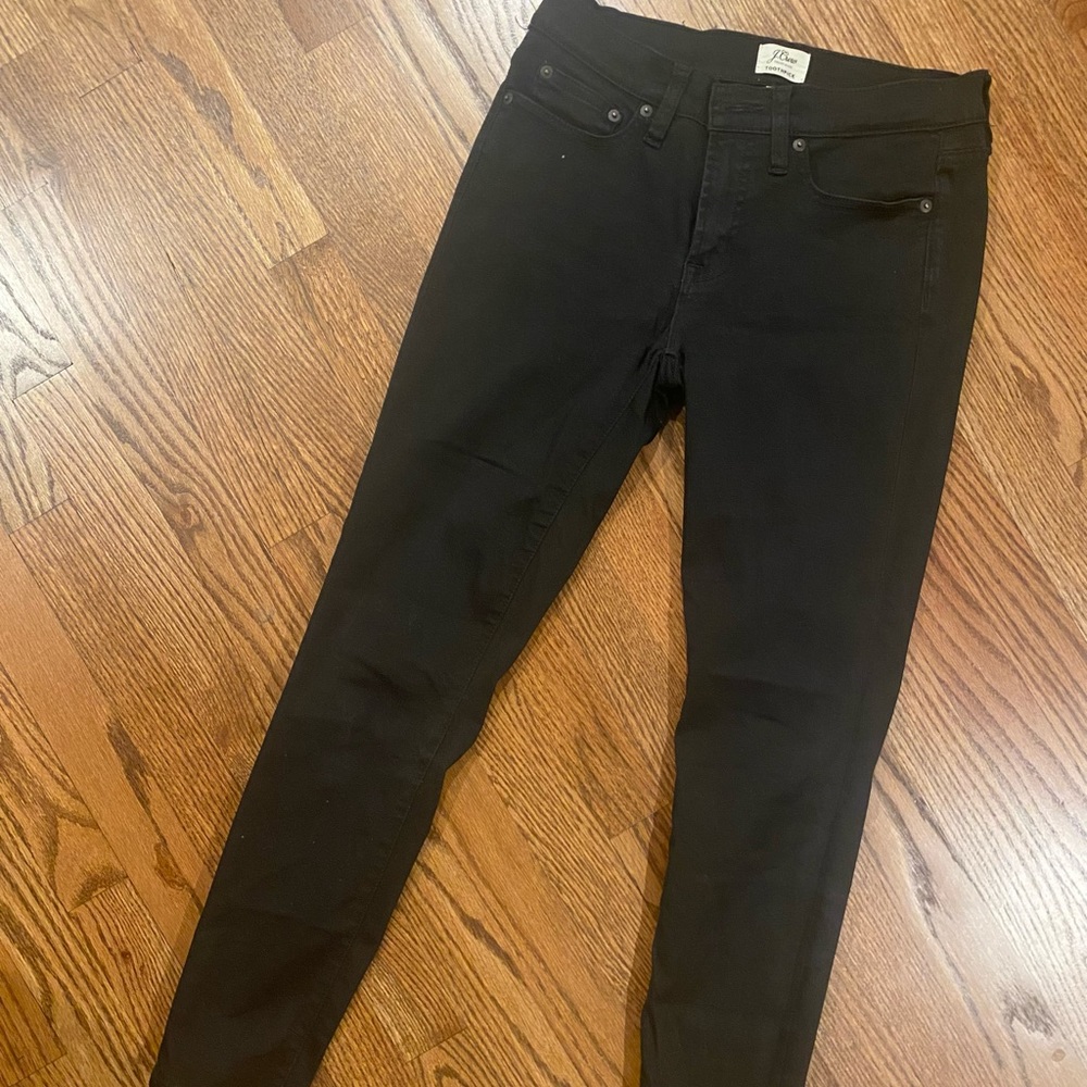J. Crew toothpick black skinny jeans